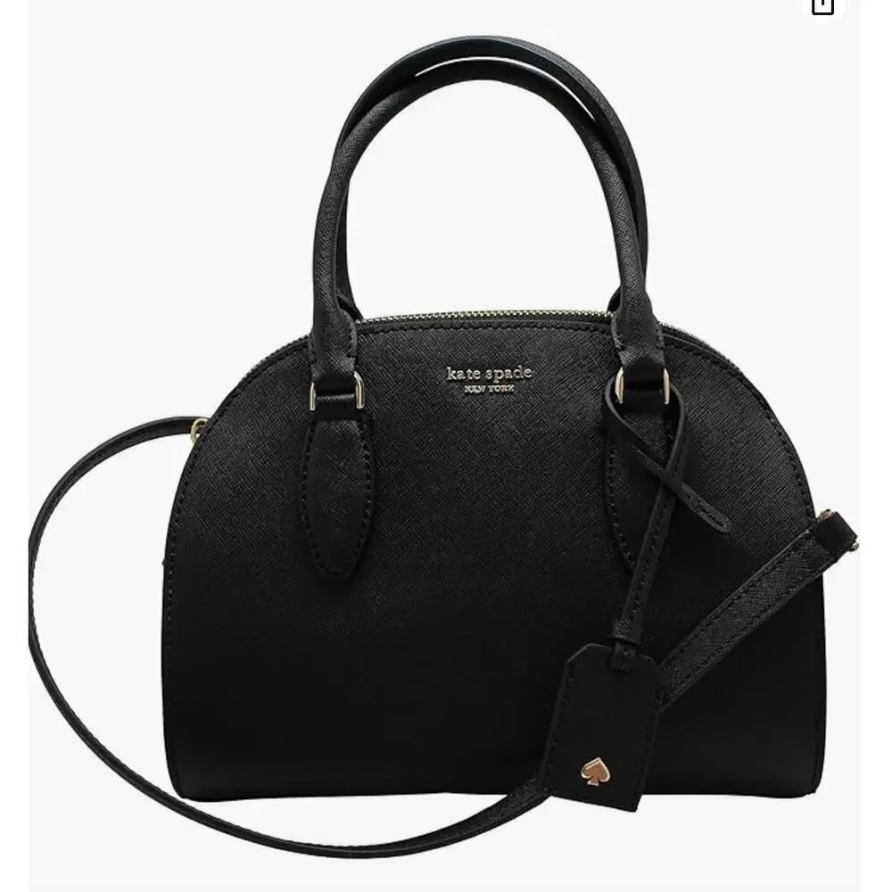 Kate Spade New York Reiley Large Dome Satchel - Black $397 - Picture 2 of 11